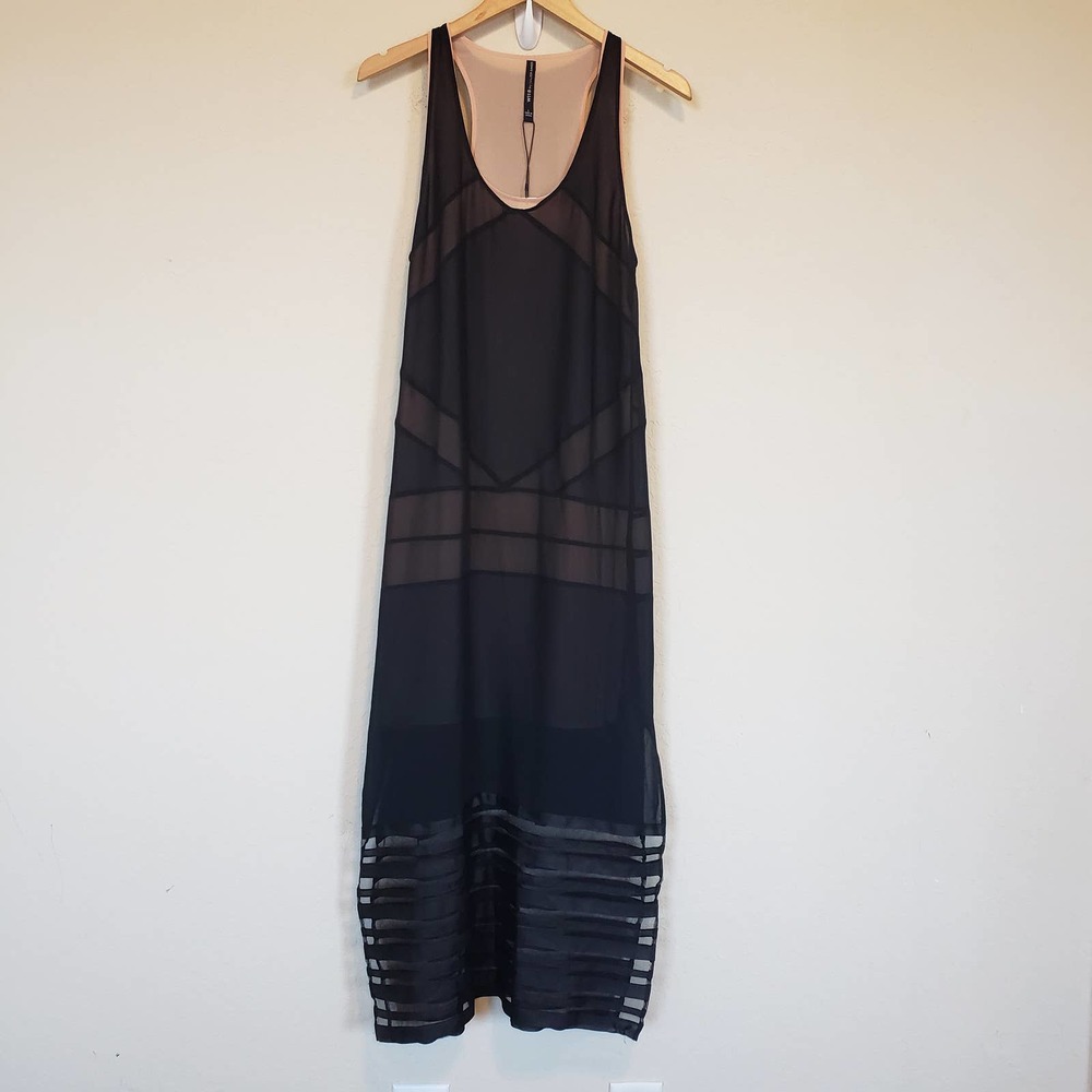 W118 by Walter Baker Black Sheer Midi Dress
